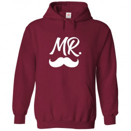 Mr With Moustache Classic Unisex Kids and Adults Pullover Hoodie								 									 									